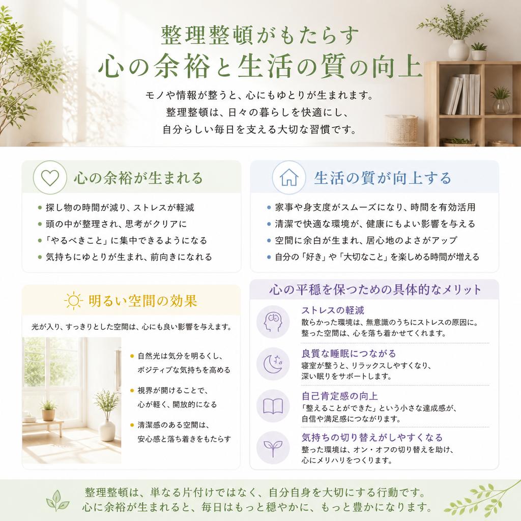 生活空間の整理がもたらすメリット