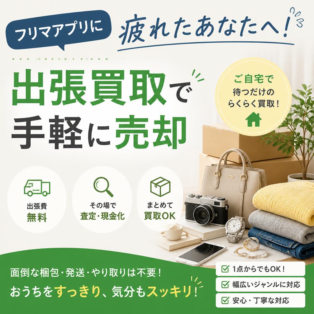 フリマアプリに疲れたあなたへ！出張買取で手軽に売却