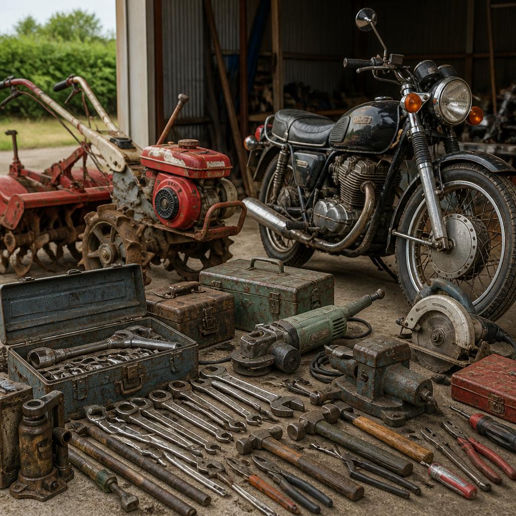 不要品を価値に変える！昔の工具や農機具、バイクをまとめて査定・回収します。