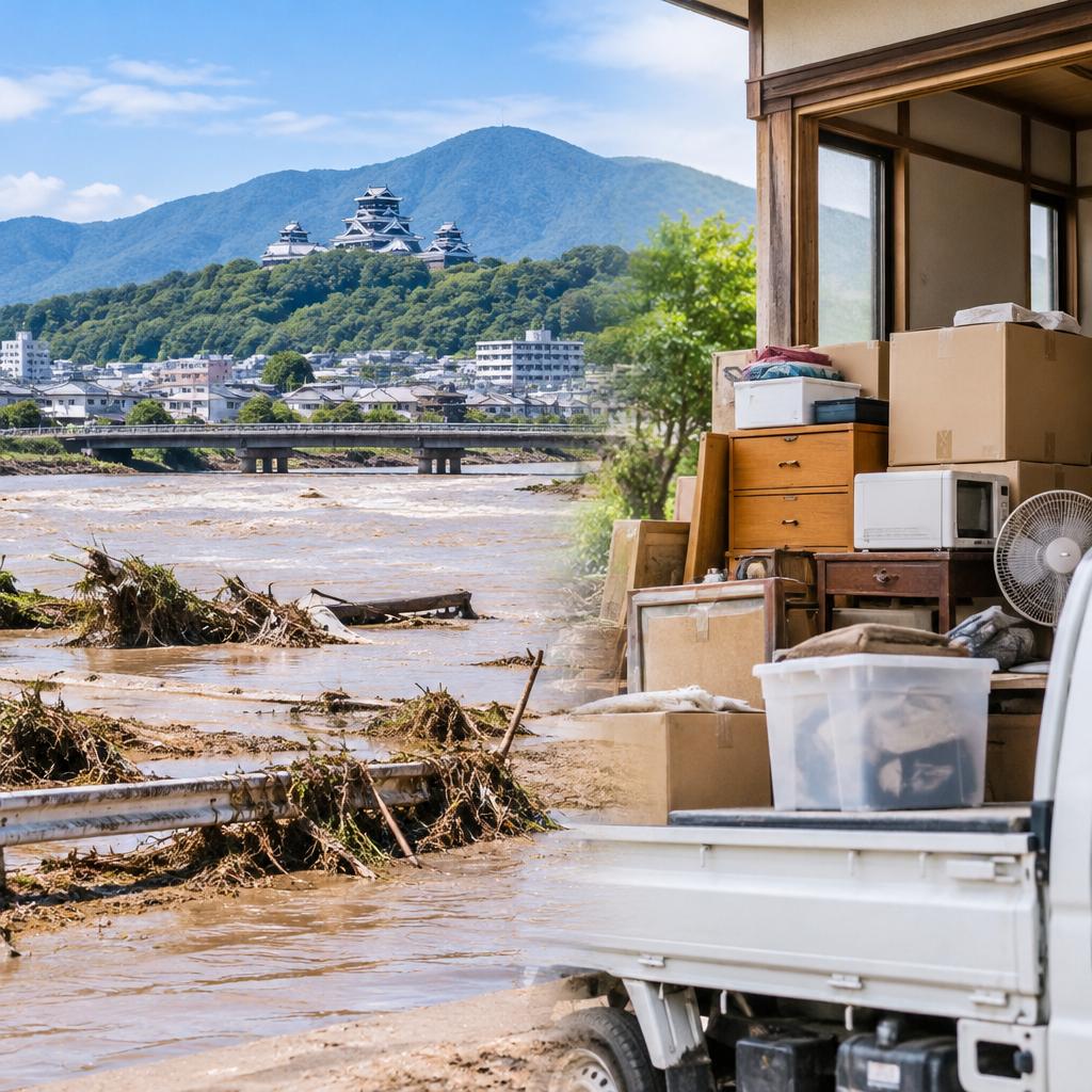 水害の不安も、片付けの悩みも。熊本の地域に寄り添い、便利屋×買取で駆けつけます。