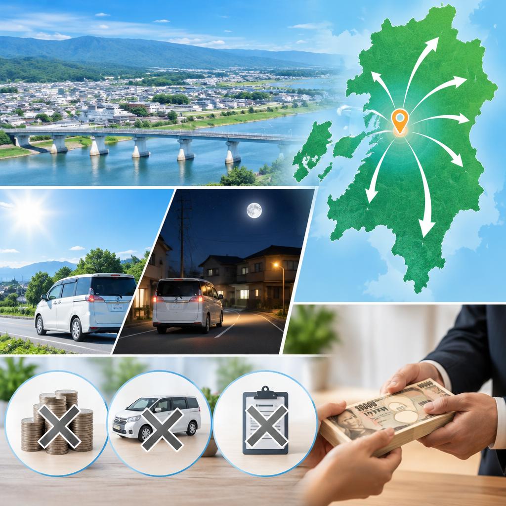 熊本県内全域へ訪問。夜間・最短即日もご相談ください
