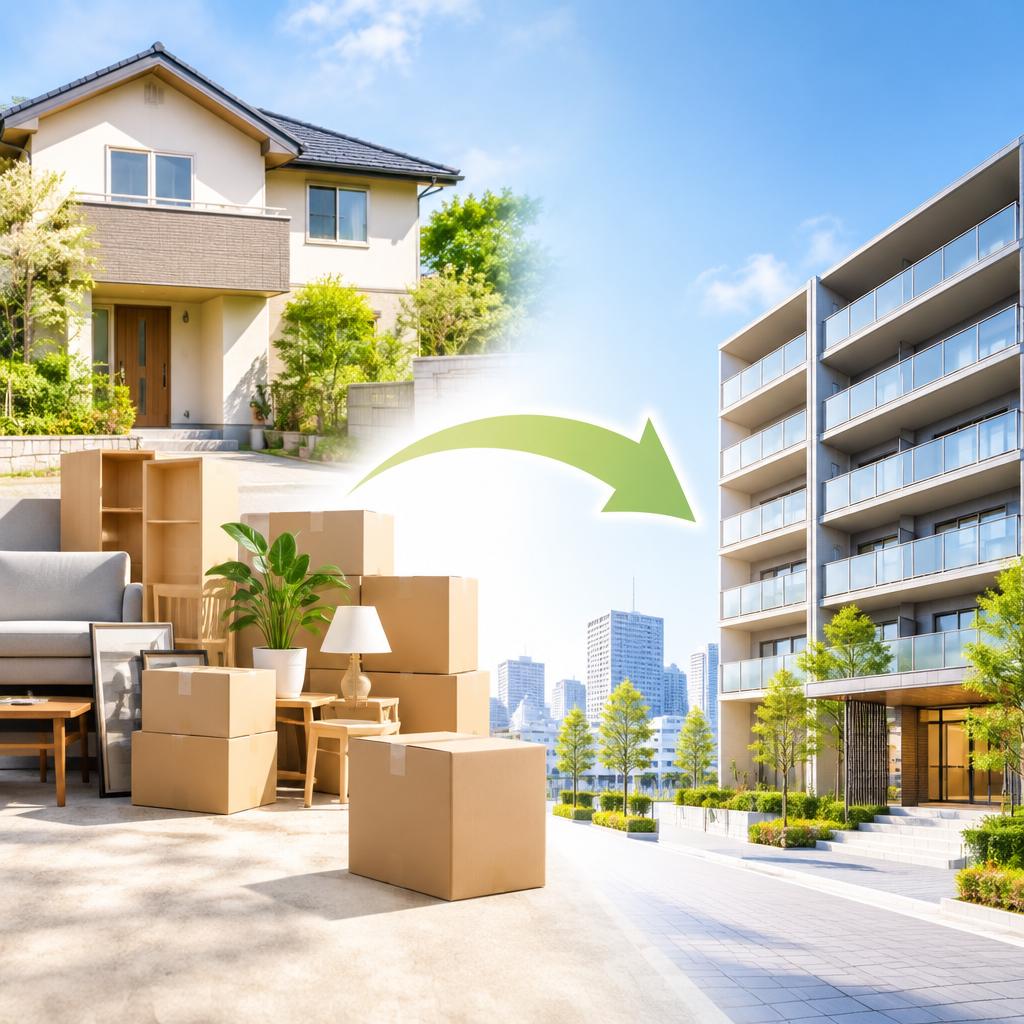 一軒家の荷物を、身軽な新生活の力に。マンションへの住み替えを、買取で賢く応援。