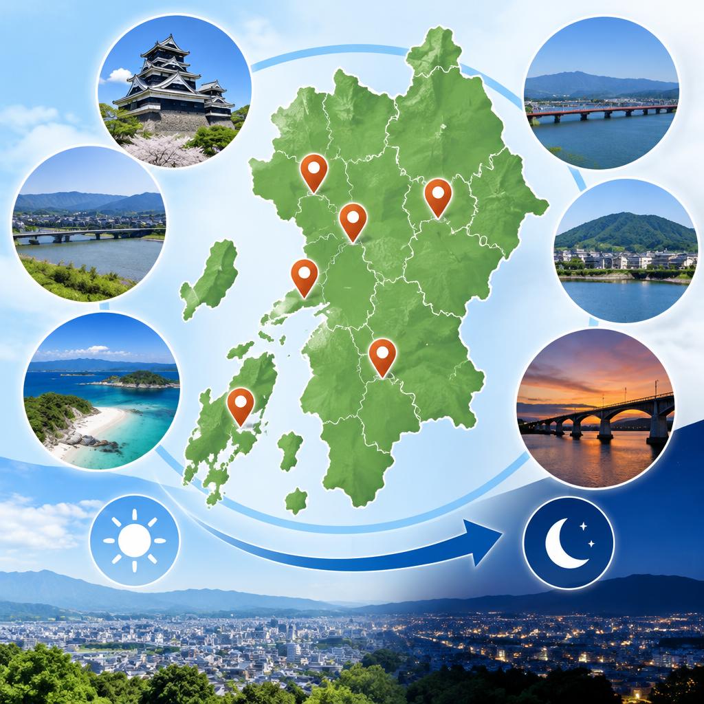 対応エリアがひと目でわかる。熊本県内へ出張します