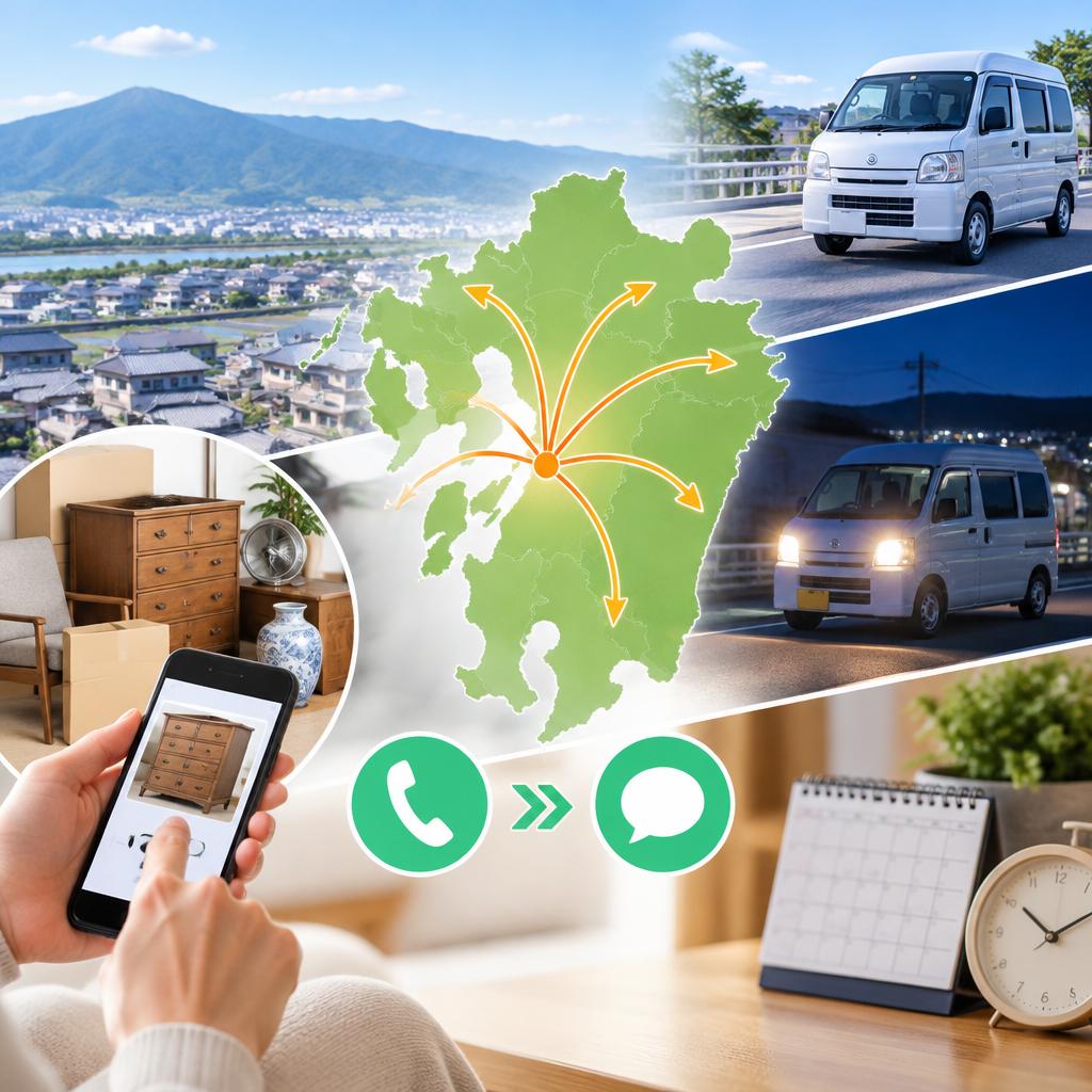 最短即日、熊本県内へ。あなたの都合に合わせて訪問