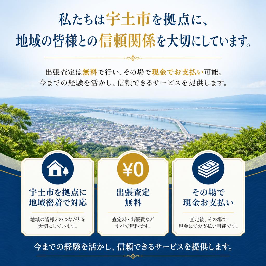 地域密着型の出張買取専門店の信頼