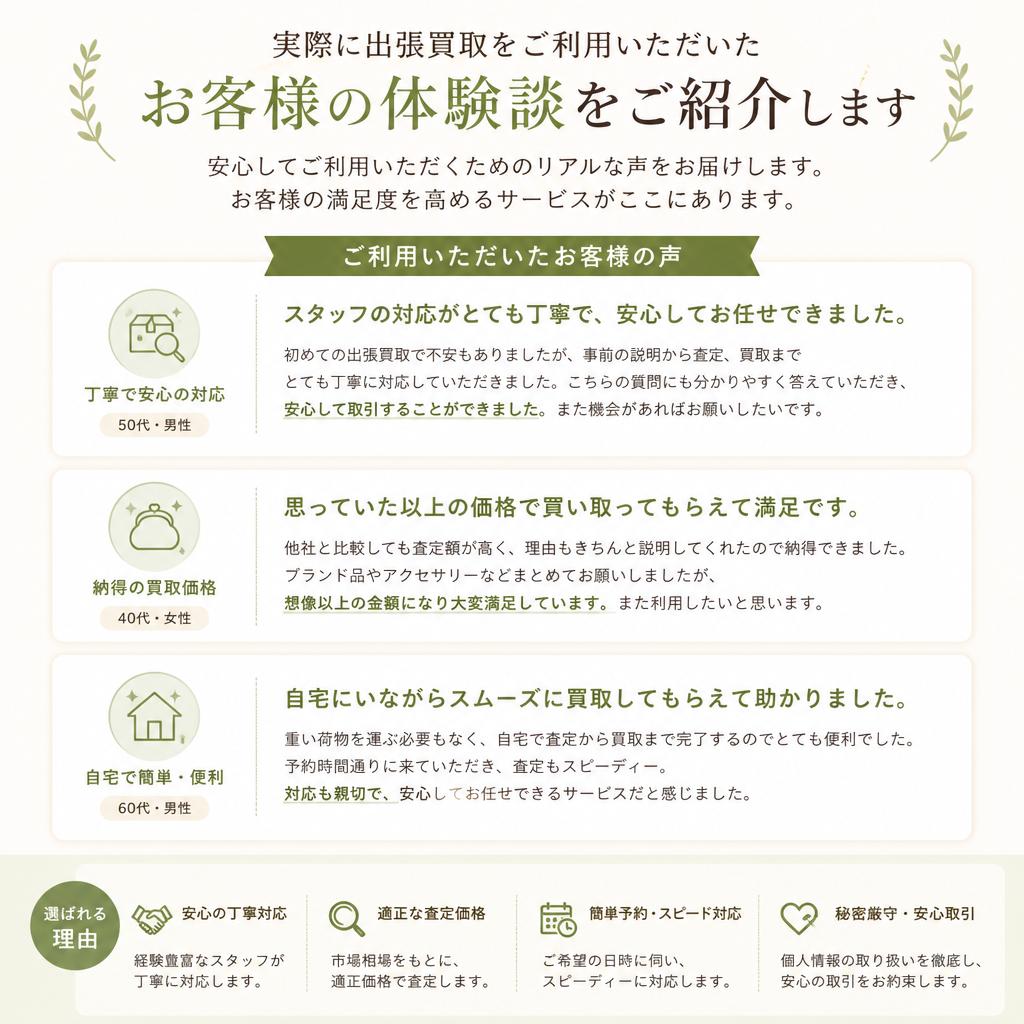 お客様の体験談
