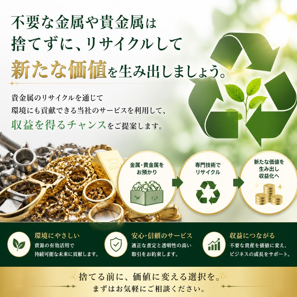 金属回収と貴金属リサイクルのススメ