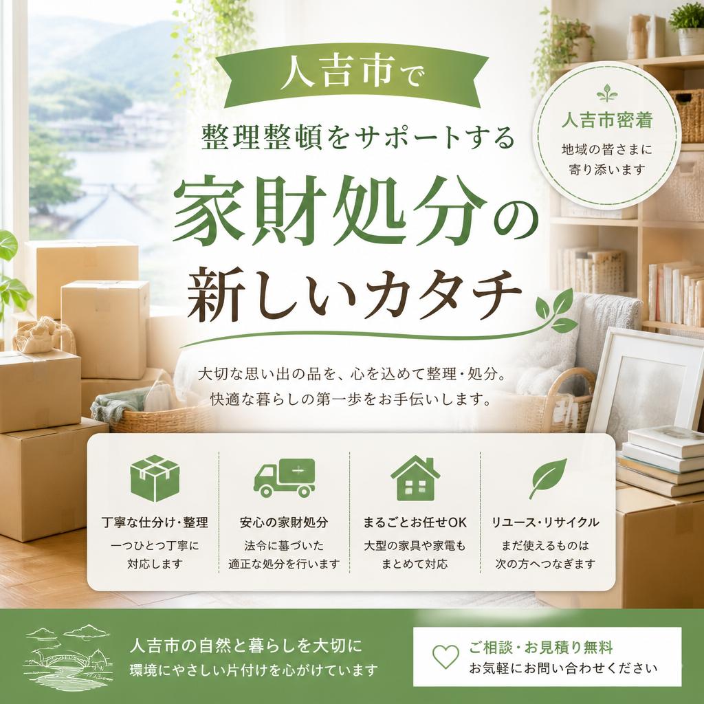 人吉市で整理整頓をサポートする家財処分の新しいカタチ