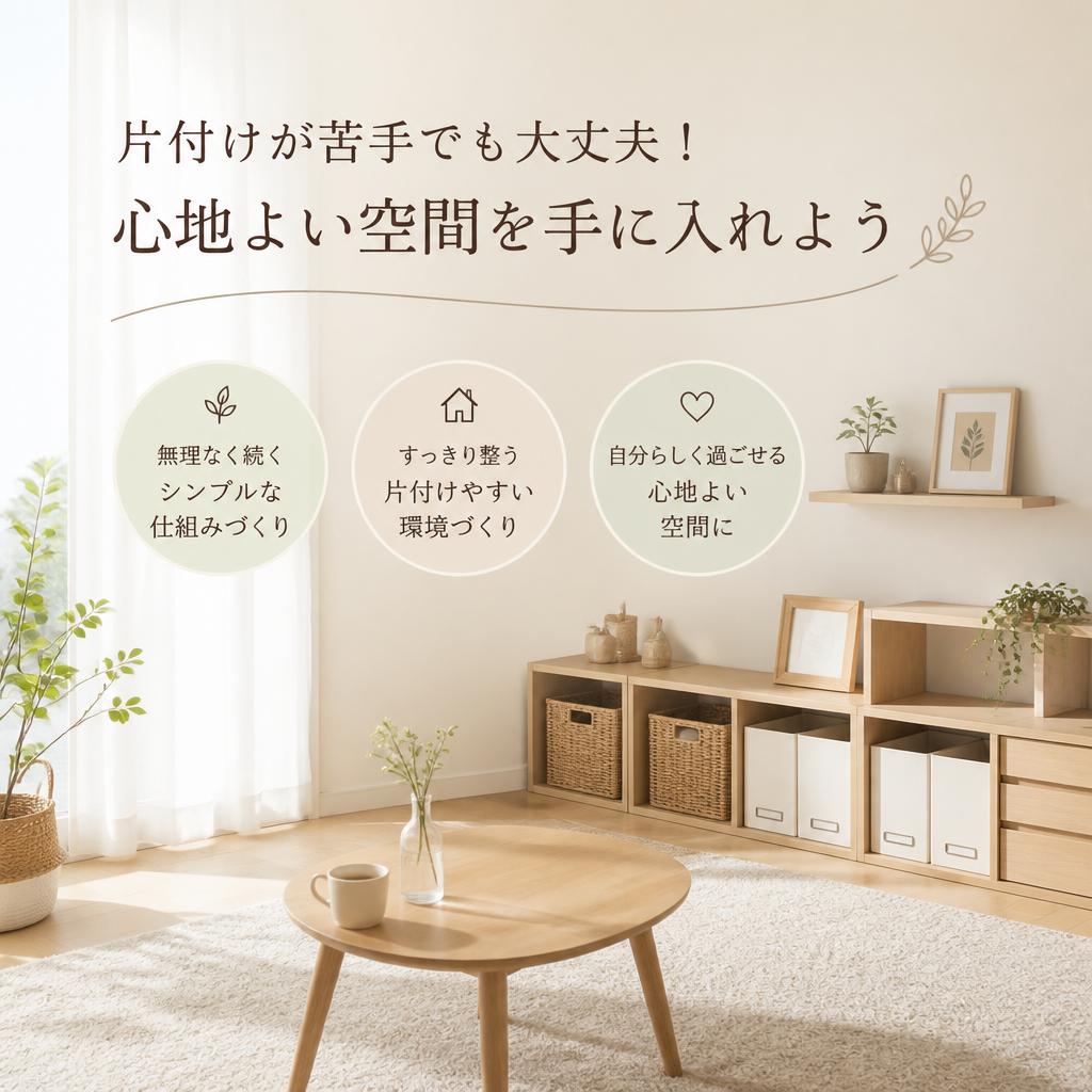 片付けが苦手でも大丈夫！心地よい空間を手に入れよう