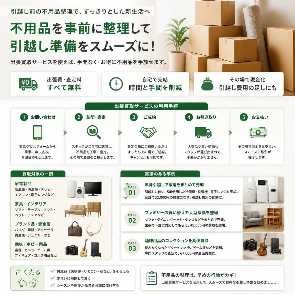 引越し準備もスムーズに！