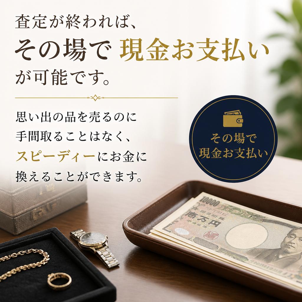 安心の即日現金払い