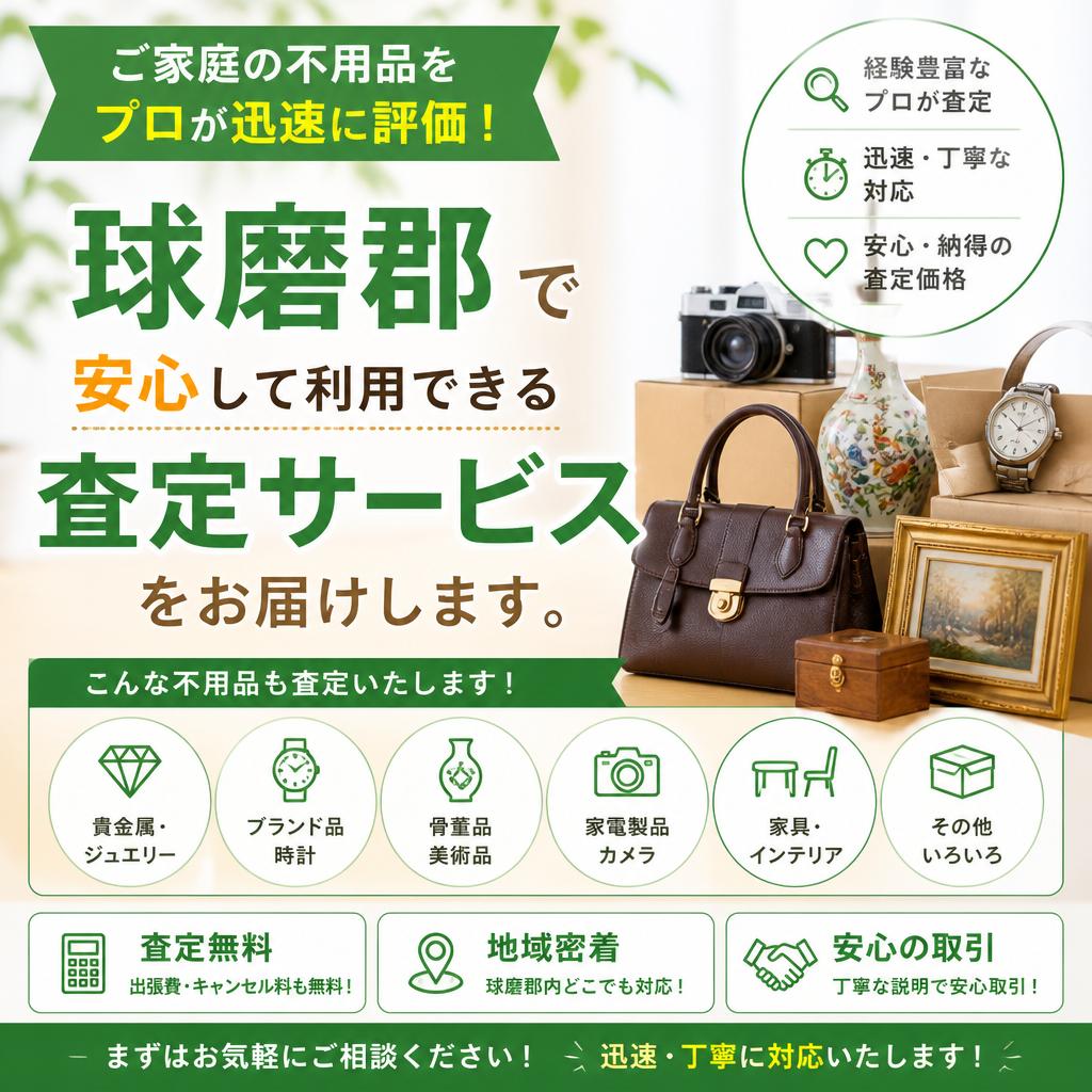 ご家庭の不用品をプロが迅速に評価！球磨郡で安心して利用できる査定サービスをお届けします。