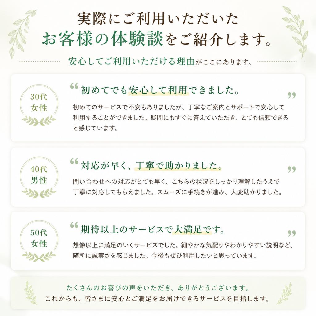 お客様の声をご紹介