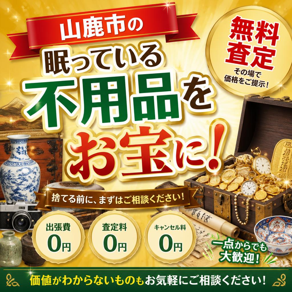山鹿市の眠っている不用品を無料査定でお宝に！