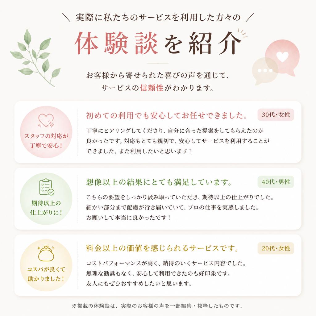 ご利用者様の声