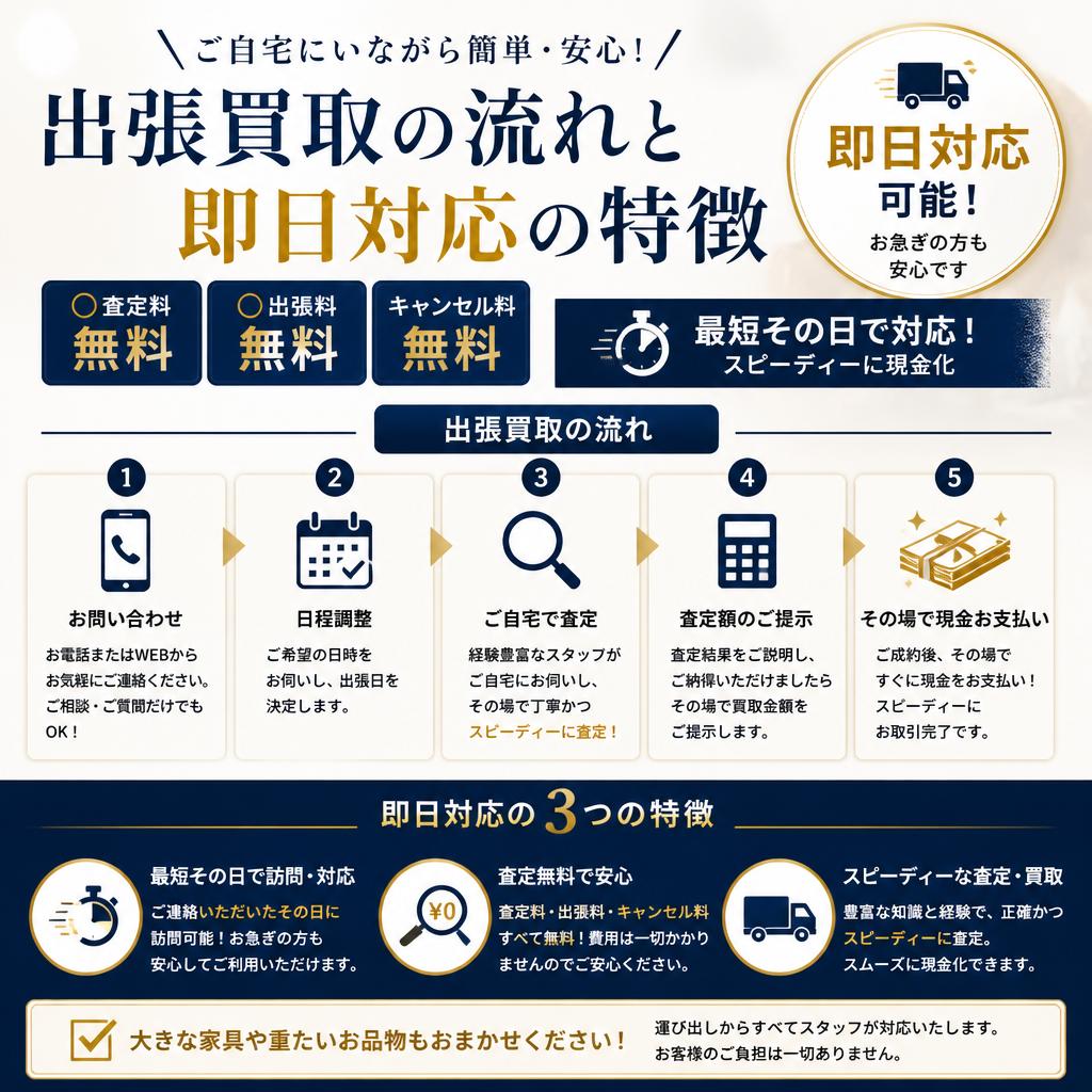即日対応の無料査定でお得に片付け！