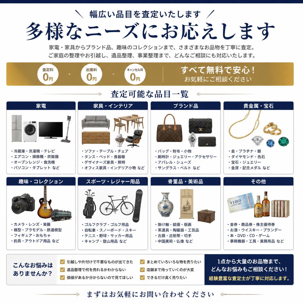 幅広い品目に対応可能