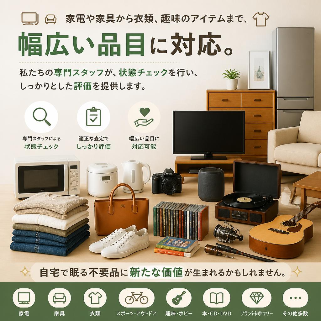 多様な品目に対応した査定