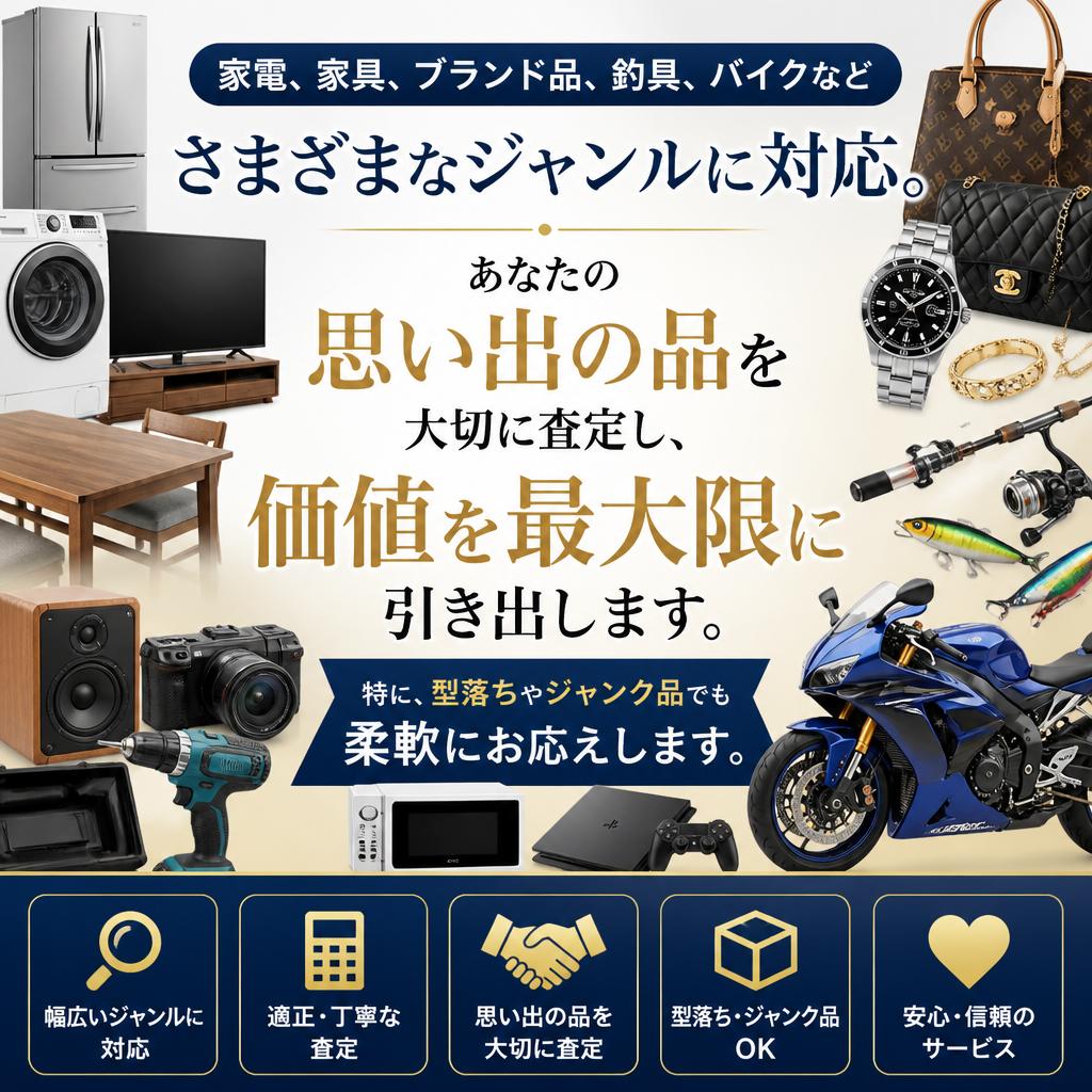 幅広いアイテムに対応！