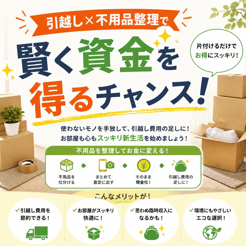引越し×不用品整理で賢く資金を得るチャンス！