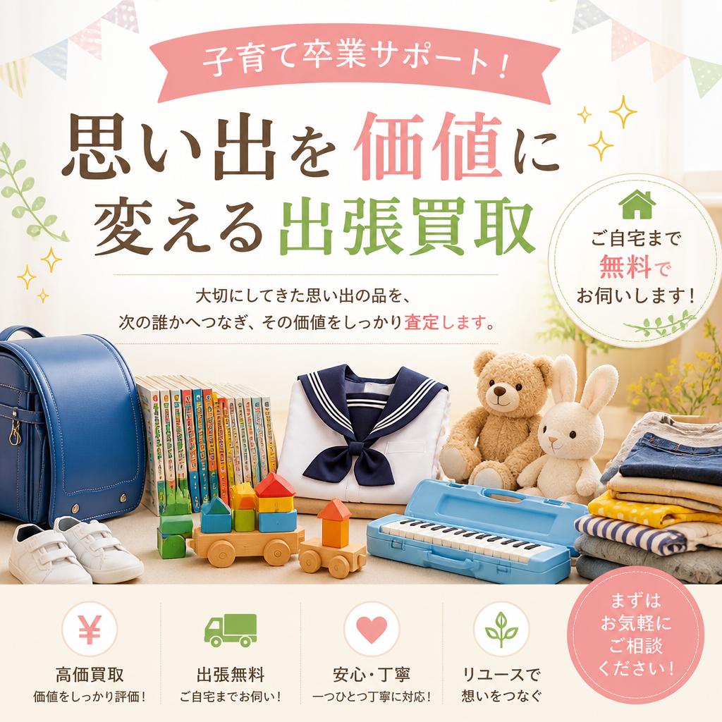 子育て卒業サポート！思い出を価値に変える出張買取