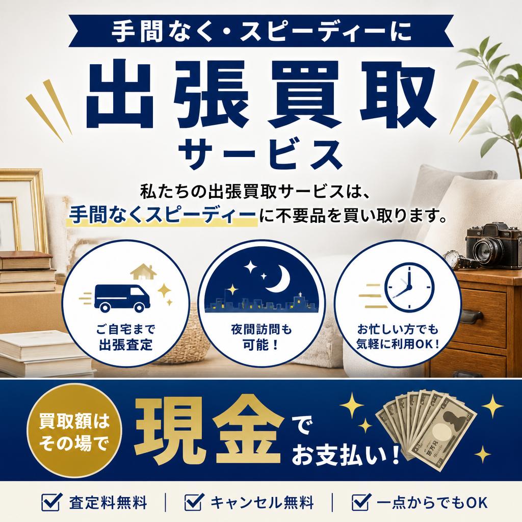 出張買取が選ばれる理由