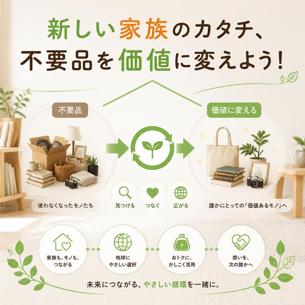 新しい家族のカタチ、不要品を価値に変えよう！