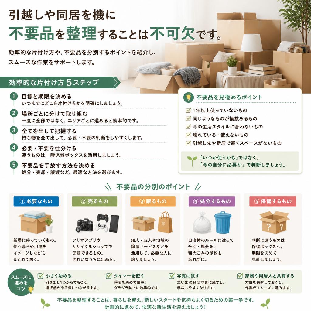 不要品の整理と片付けのコツ