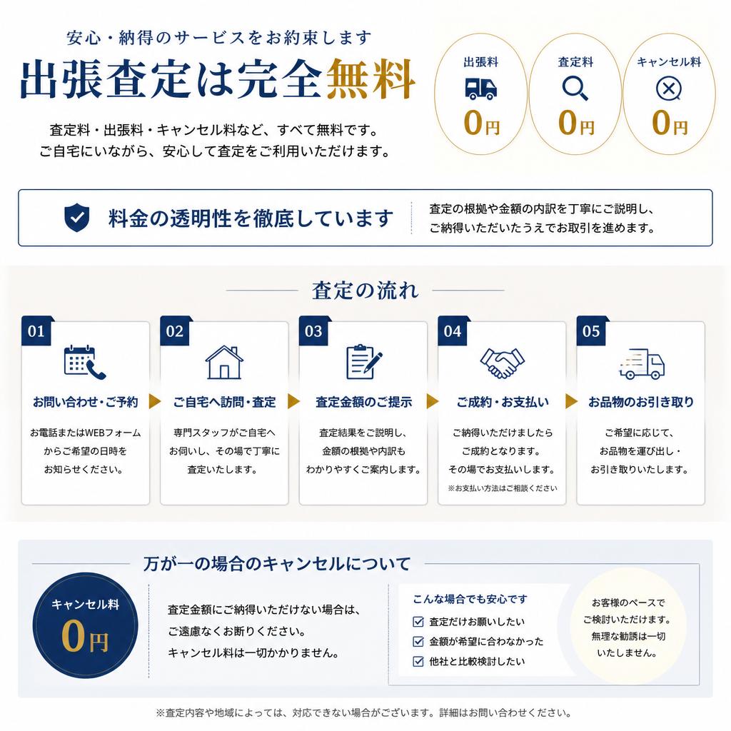 明確な料金システム・無料査定