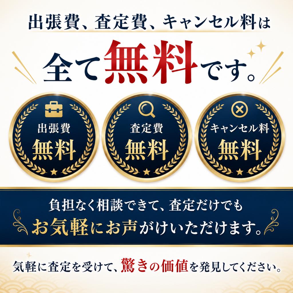 出張査定はもちろん無料！