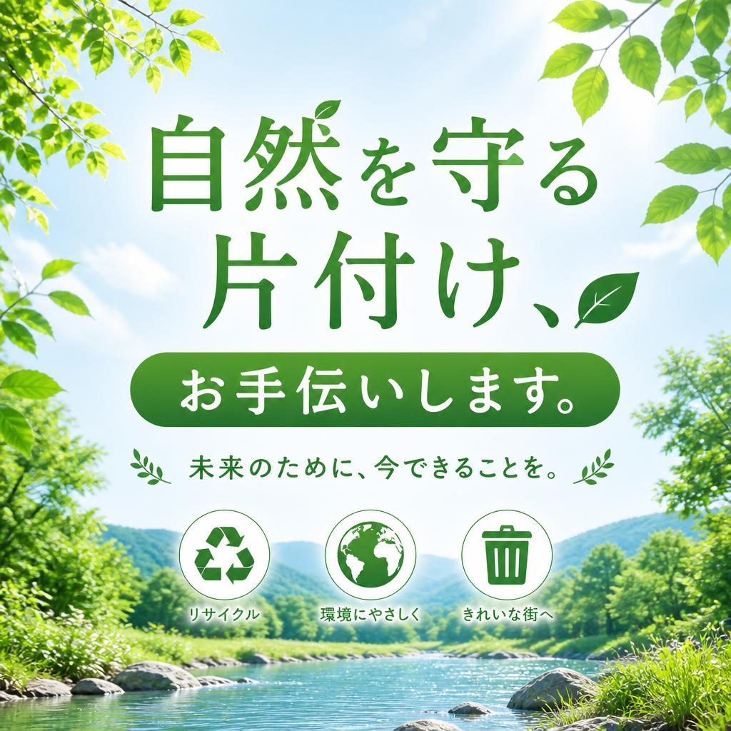 自然を守る片付け、お手伝いします。