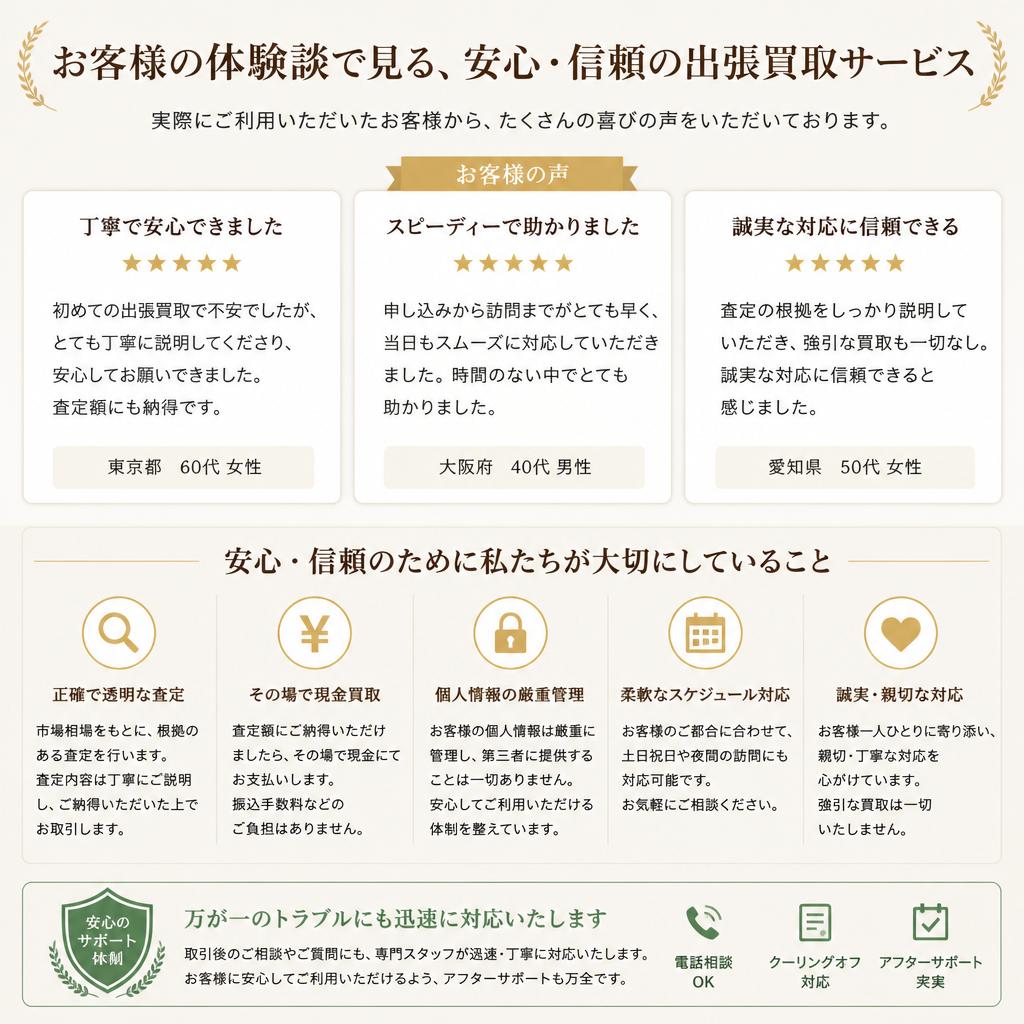 お客様の声：満足する買取体験