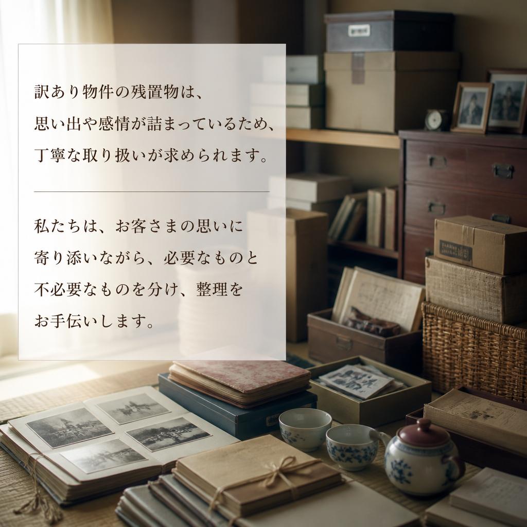訳あり物件の整理と不用品回収