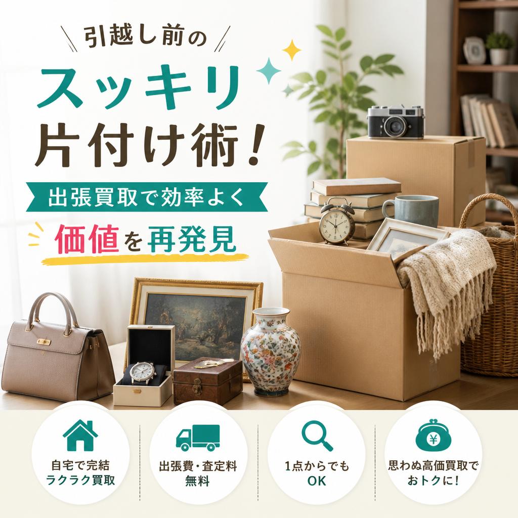 引越し前のスッキリ片付け術！出張買取で効率よく価値を再発見