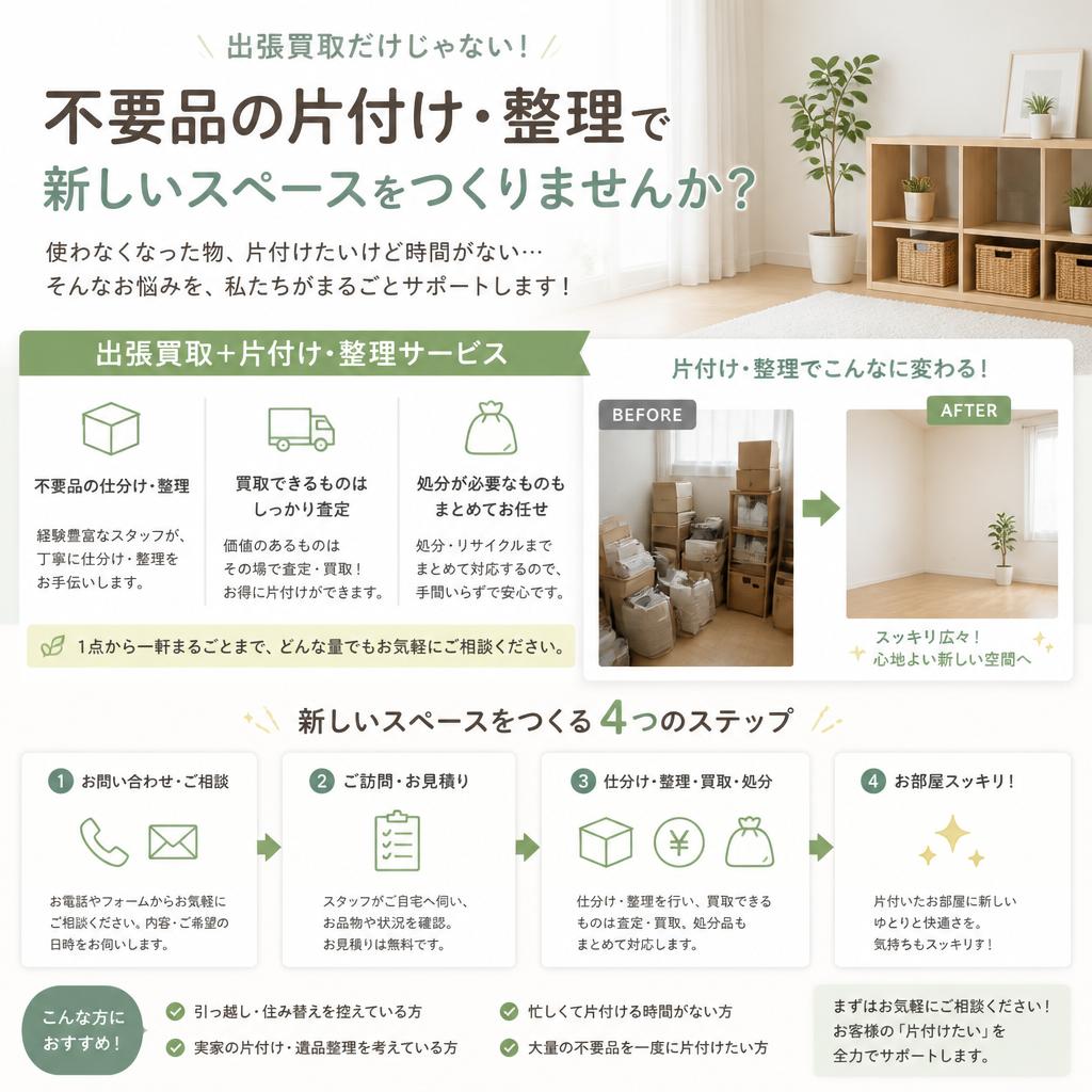 片付けサービスで新たなスペース作り
