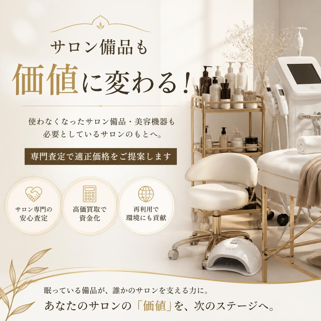 施術ベットやマット専用機器などサロン閉鎖に伴う備品一括整理