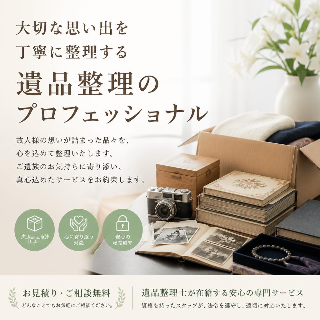 大切な思い出を丁寧に整理する遺品整理のプロフェッショナル