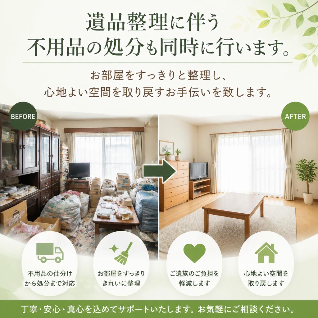 不用品回収もお任せ