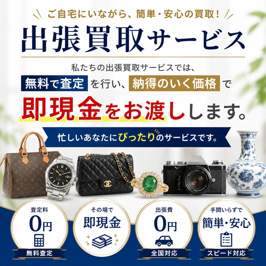 お手軽な出張買取サービスのご紹介