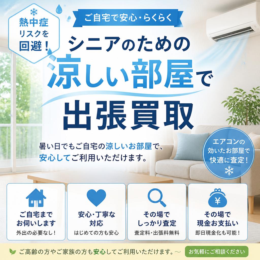 熱中症リスクを回避！シニアのための涼しい部屋で出張買取