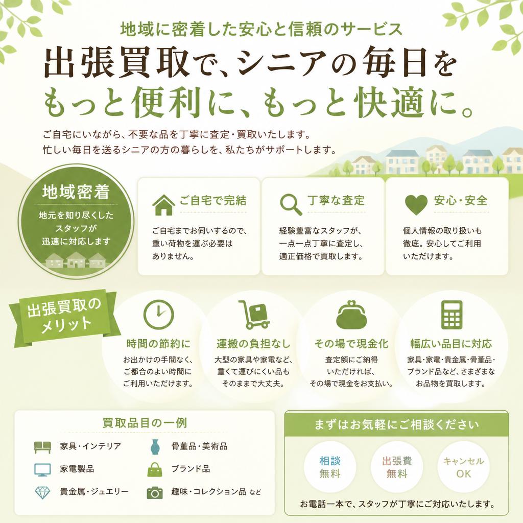 2. 出張買取サービスが選ばれる理由