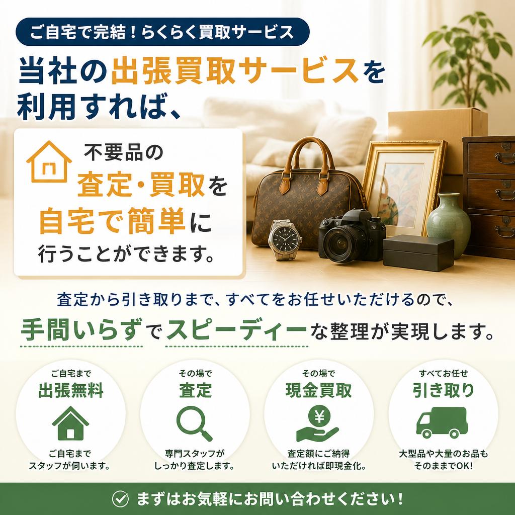 出張買取で整理整頓のスピードアップ！