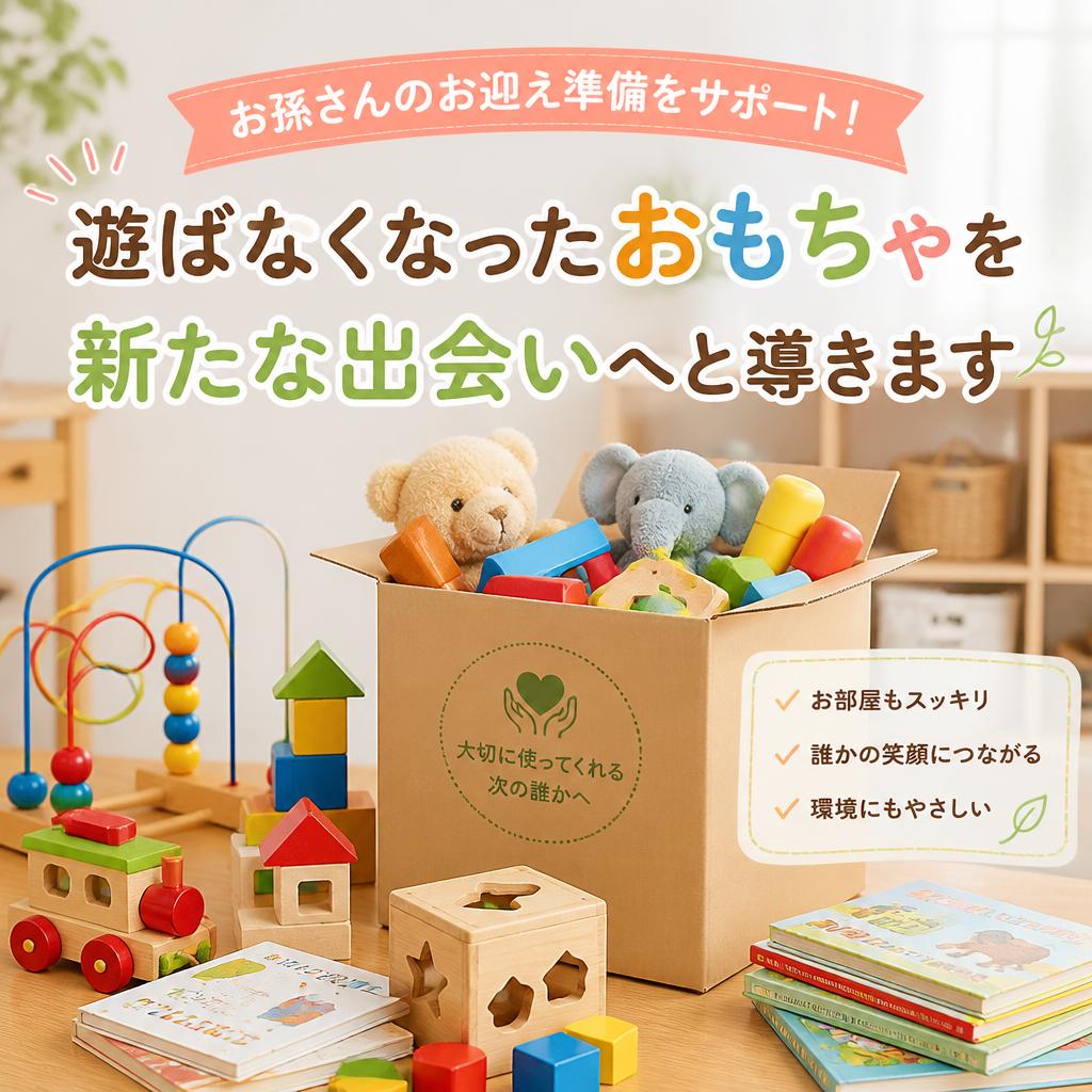 「お孫さんのお迎え準備をサポート！遊ばなくなったおもちゃを新たな出会いへと導きます」
