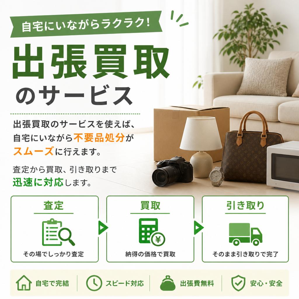 出張買取でスムーズな家庭整理