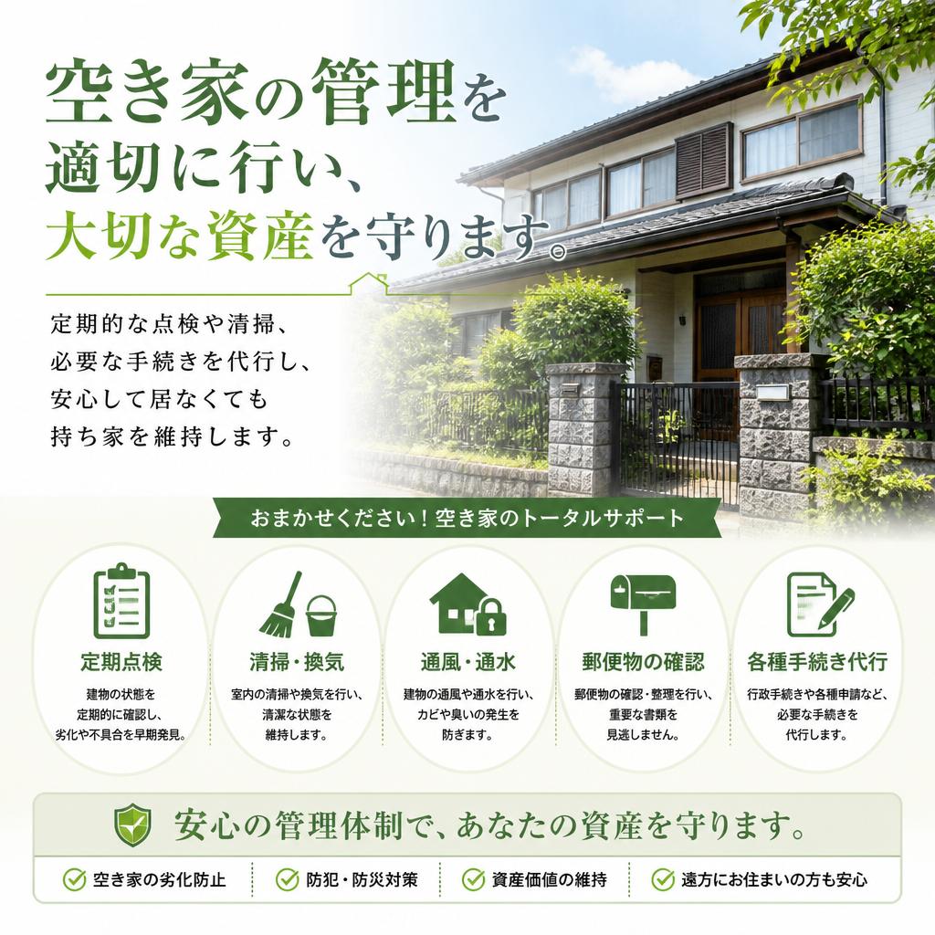 安心・安全な空き家管理