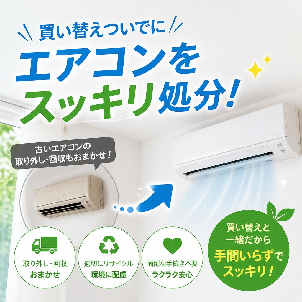 買い替えついでにエアコンをスッキリ処分！