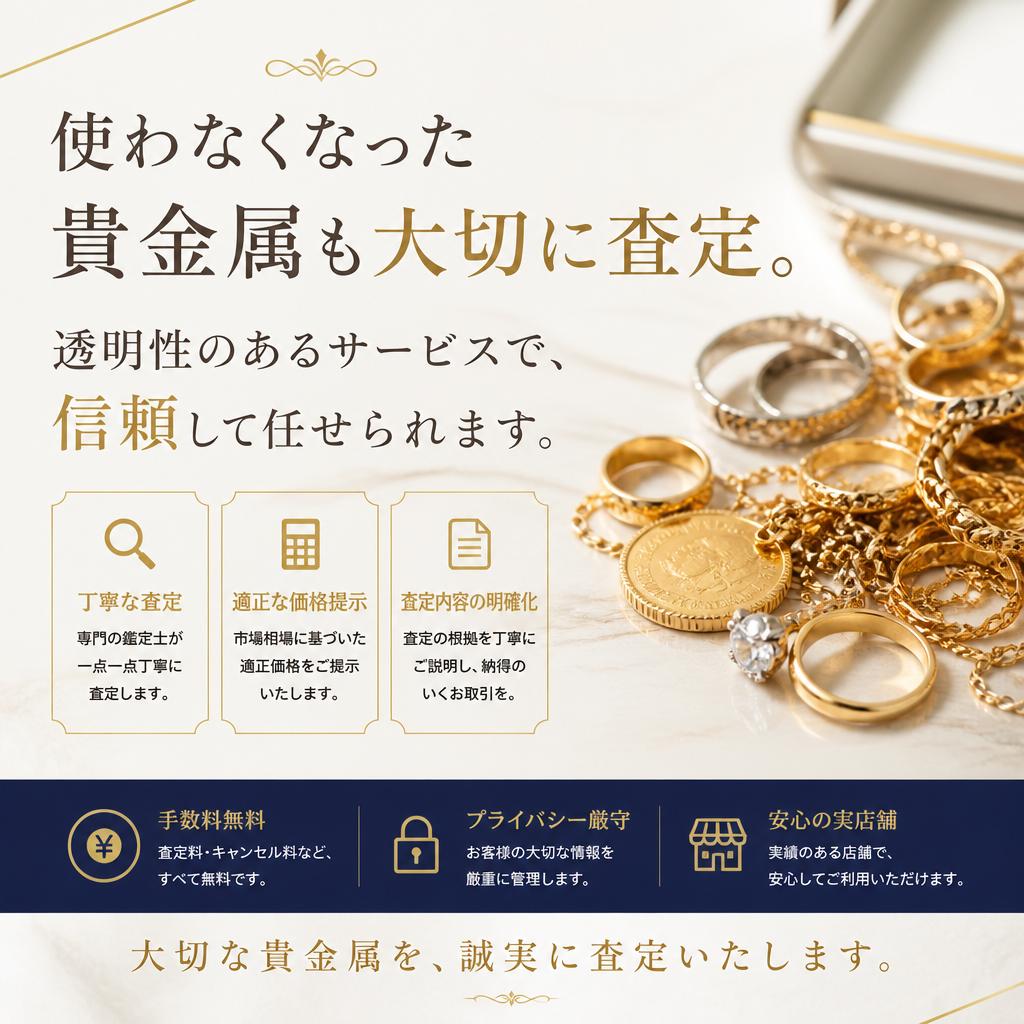 貴金属買取の安心感