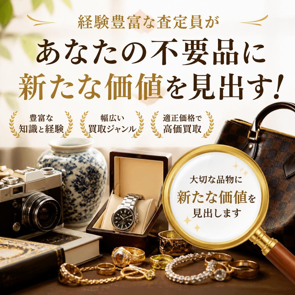経験豊富な査定員があなたの不要品に新たな価値を見出す！