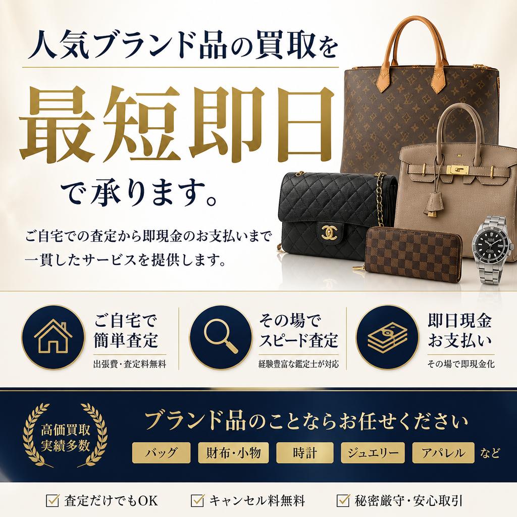 ブランド品買取をスピード対応