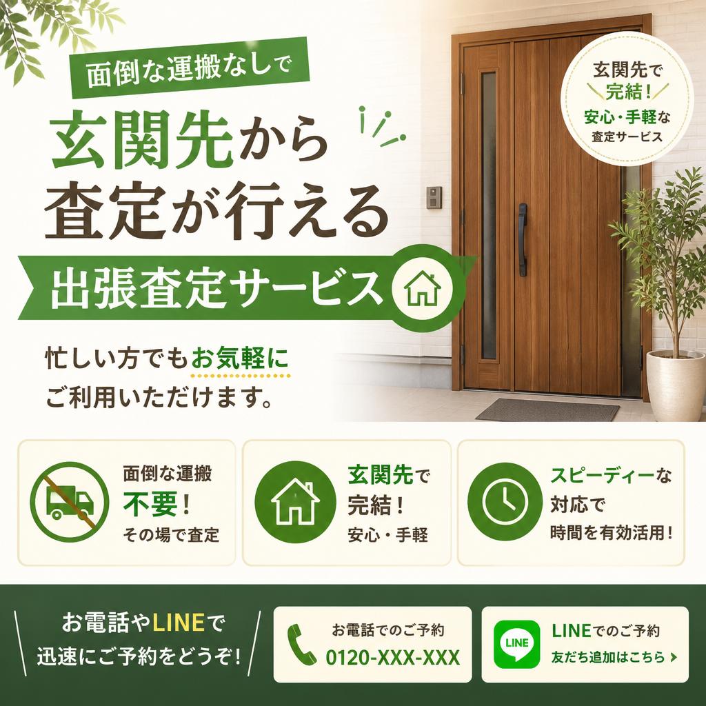 出張査定サービスで簡単・便利な買取
